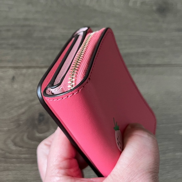 NWOT 🍓🦄Kate Spade Pink Strawberry Card Holder and Wallet Bundle - Picture 7 of 16